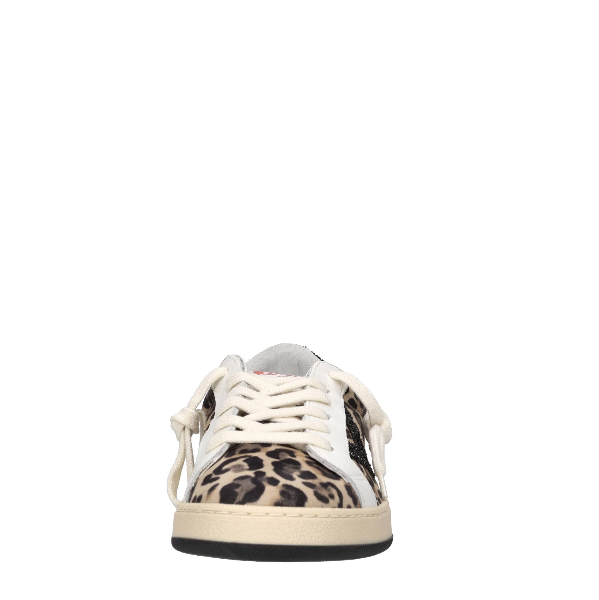 Sneakers in pelle,camoscio e glitter 