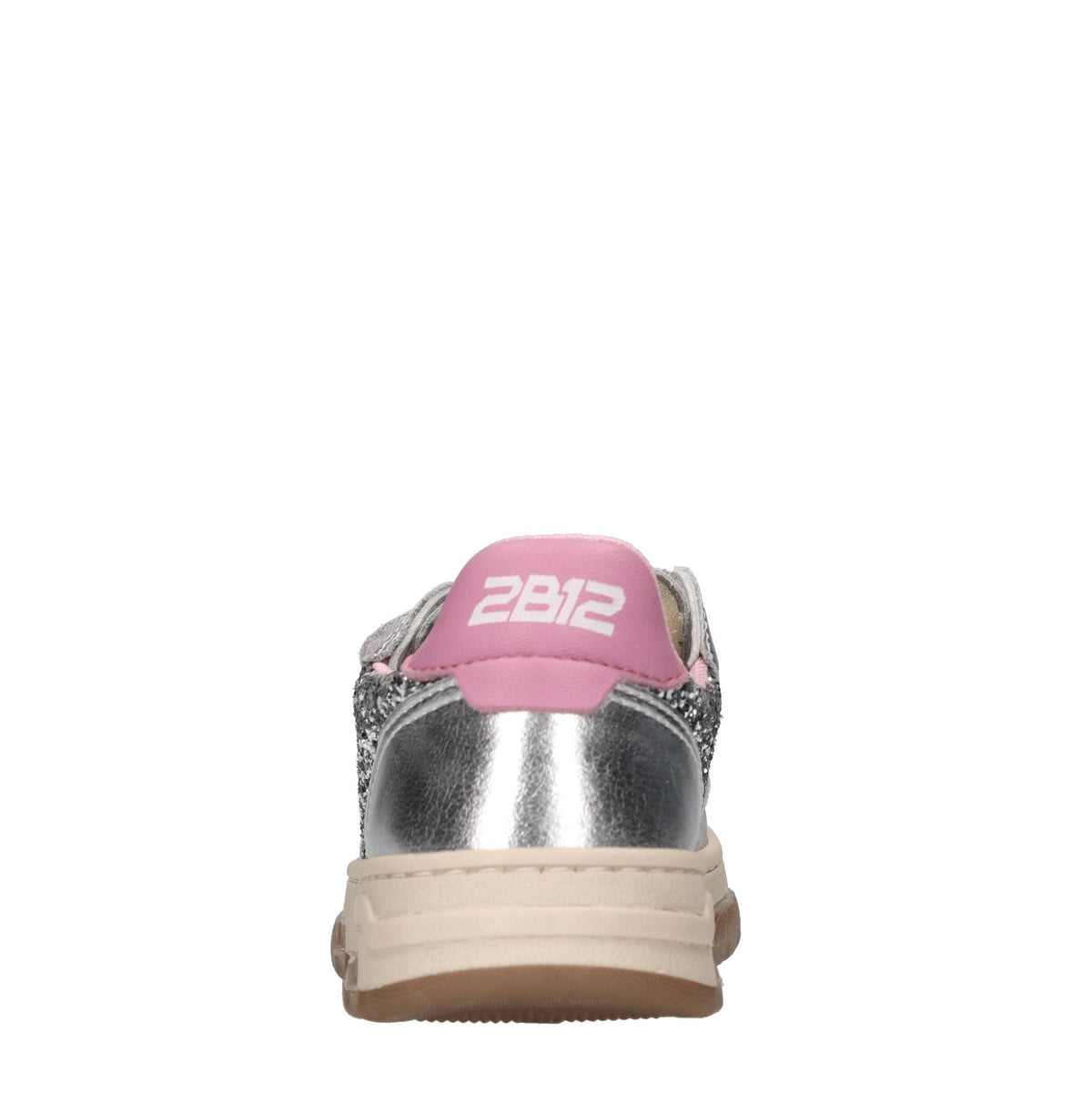 Sneakers in pelle e glitter 