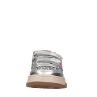 Sneakers in pelle e glitter 