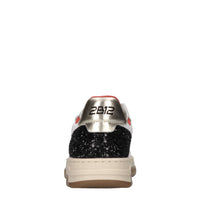 Sneakers in pelle e glitter 