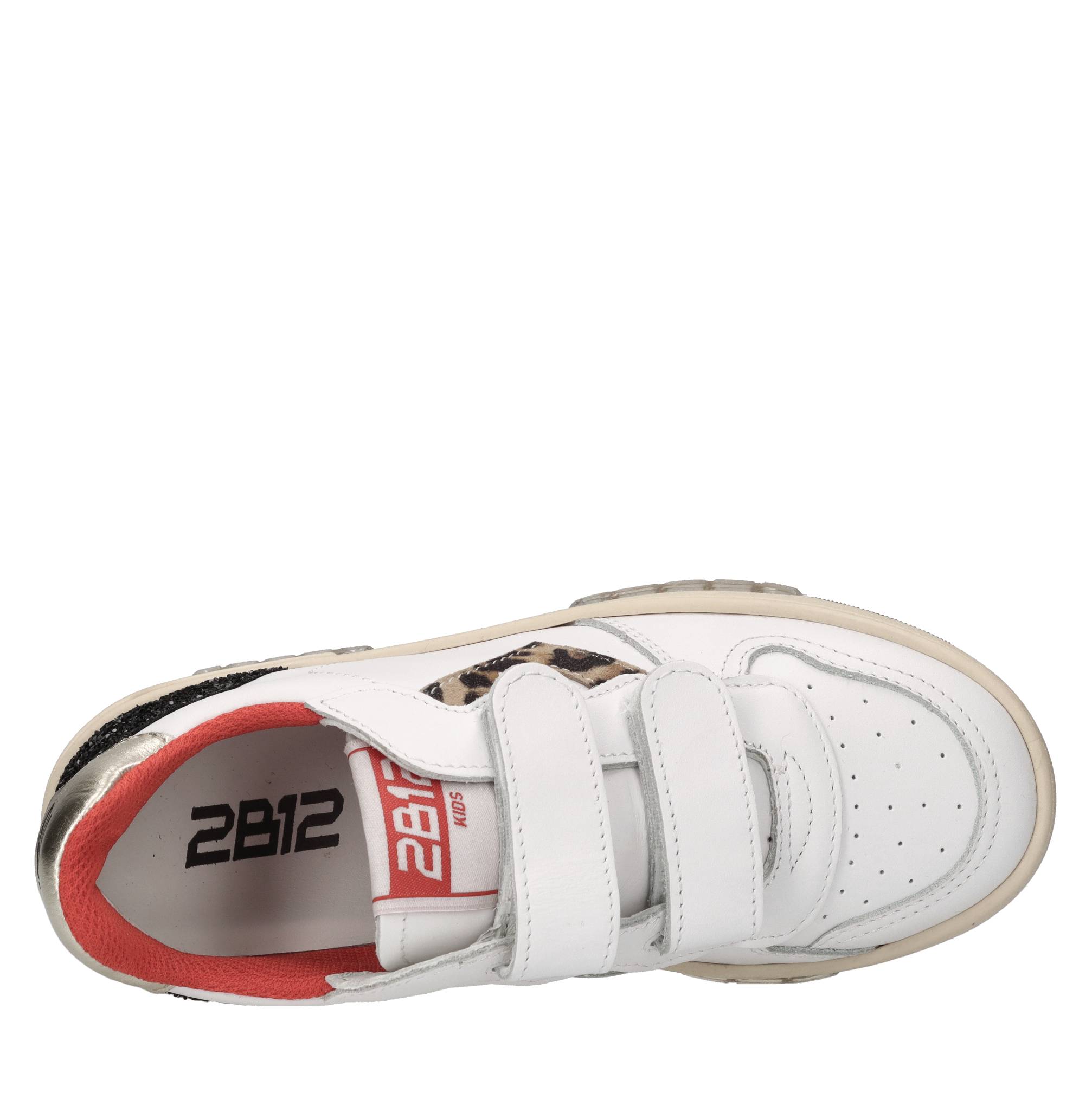 Sneakers in pelle e glitter 