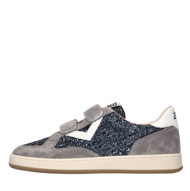Sneakers in camoscio e glitter 