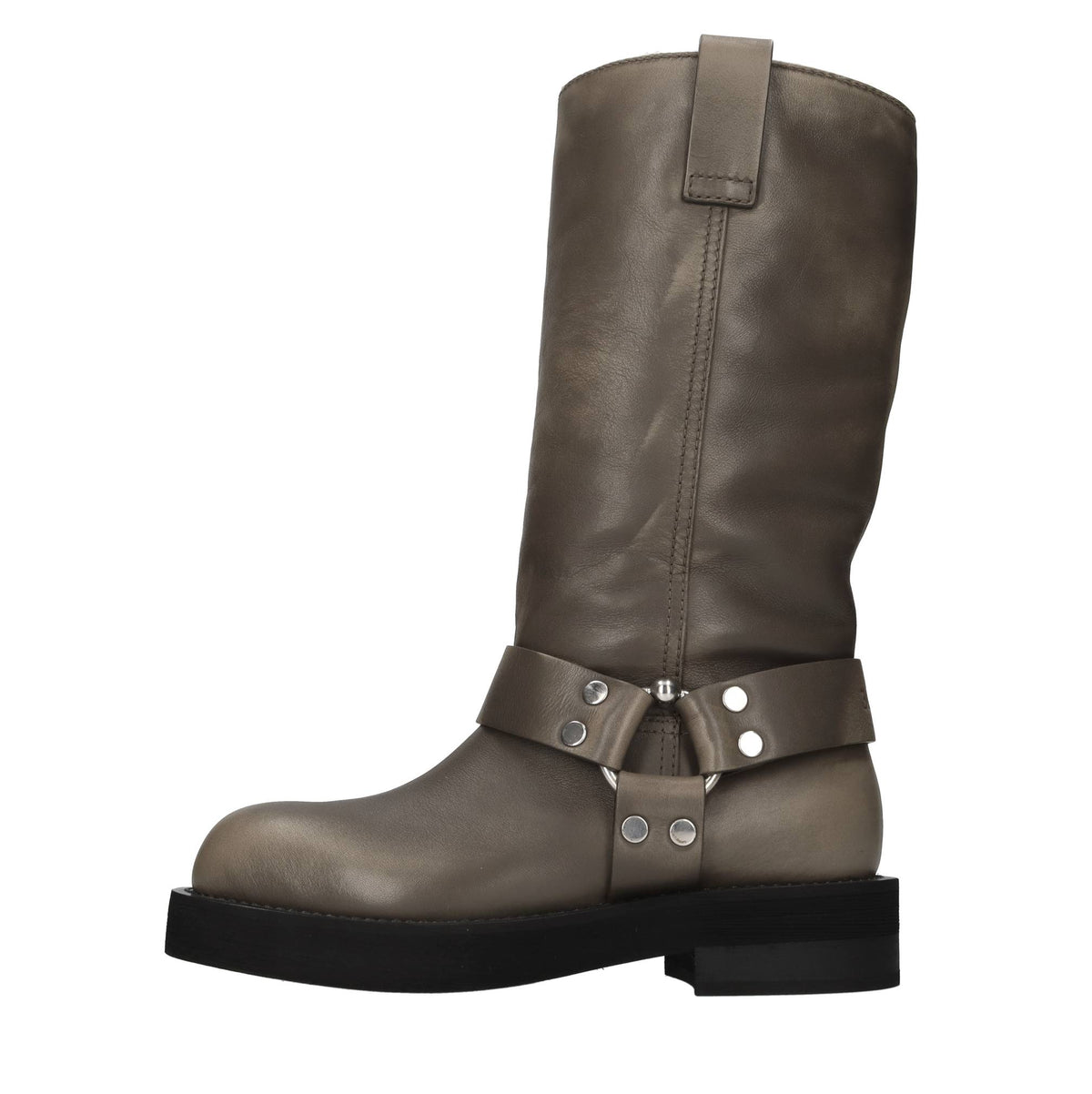Stivali biker in pelle 