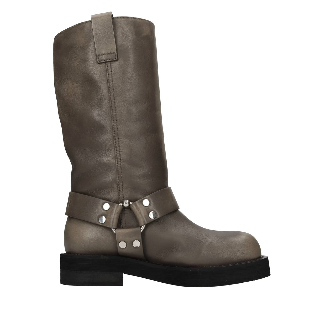 Stivali biker in pelle 