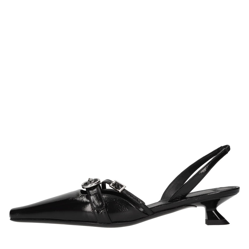 Décolleté slingback in pelle 
