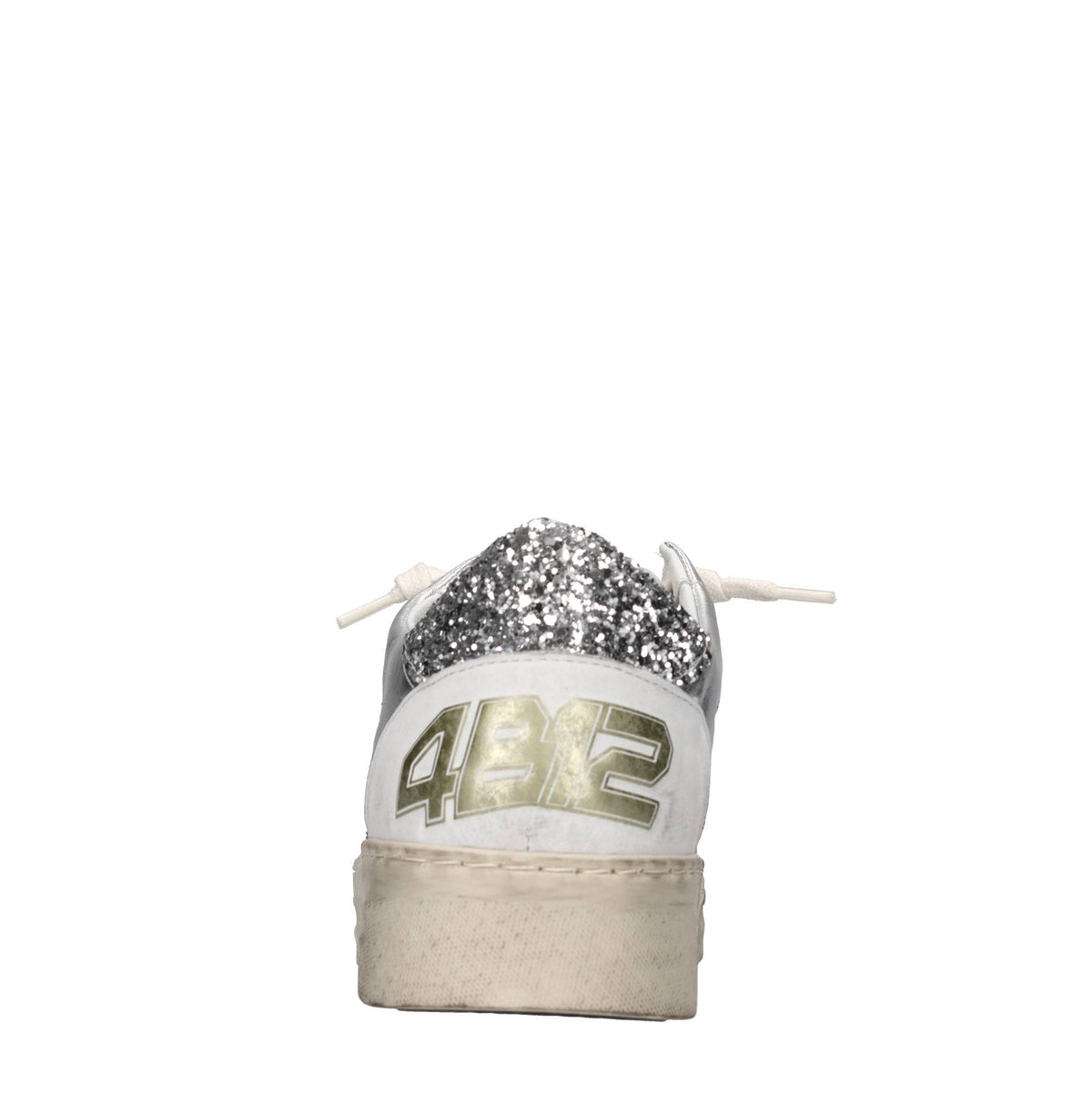 Sneakers in pelle e glitter 