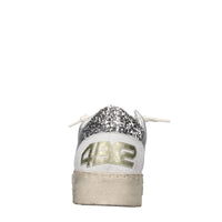 Sneakers in pelle e glitter 