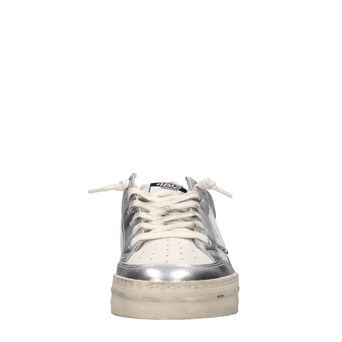 Sneakers in pelle e glitter 