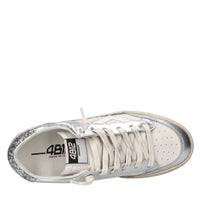 Sneakers in pelle e glitter 