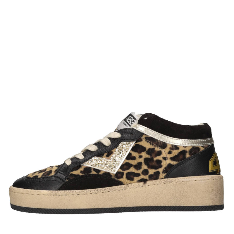 Sneakers in pelle e cavallino 