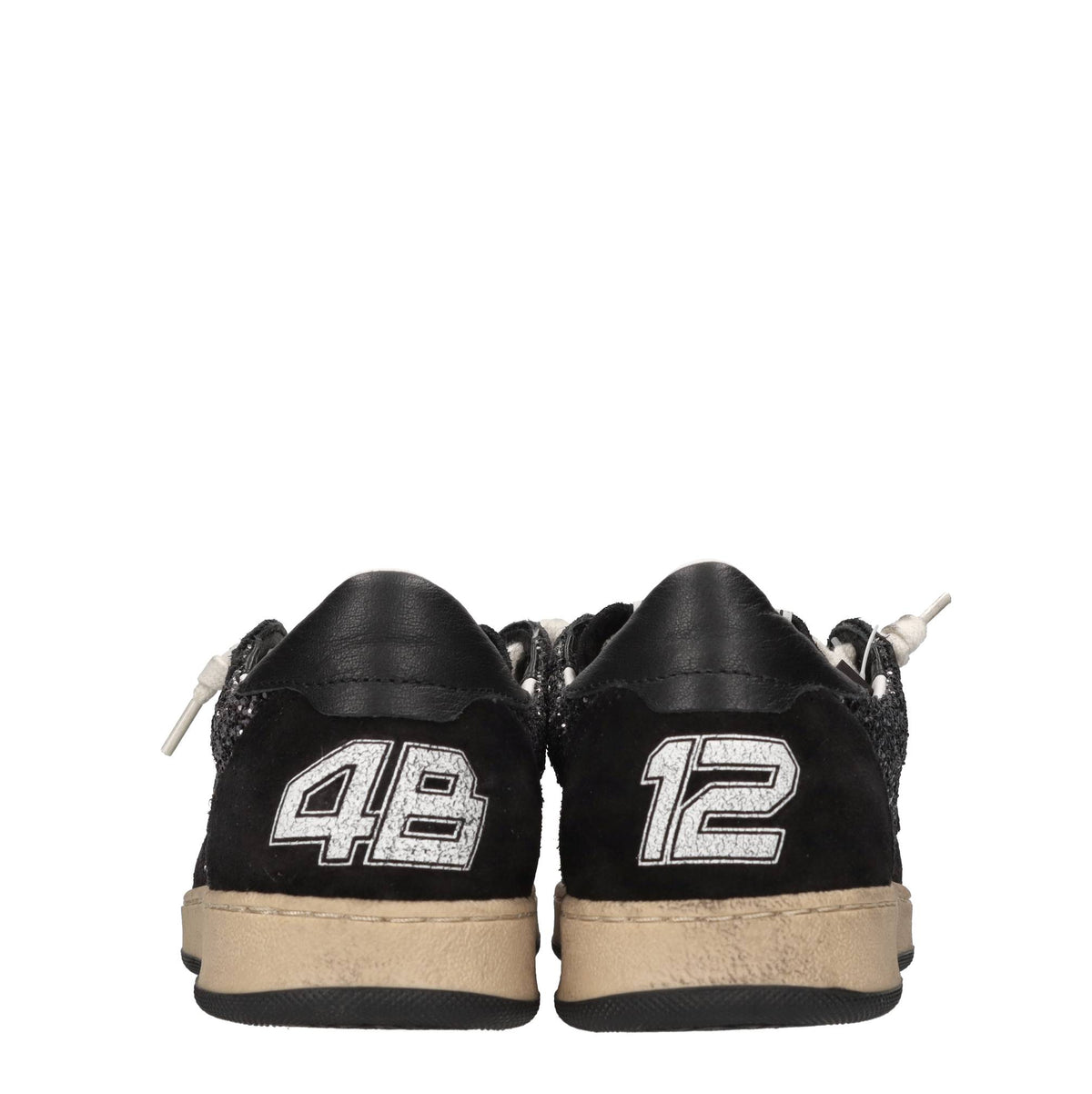 Sneakers in camoscio e glitter 