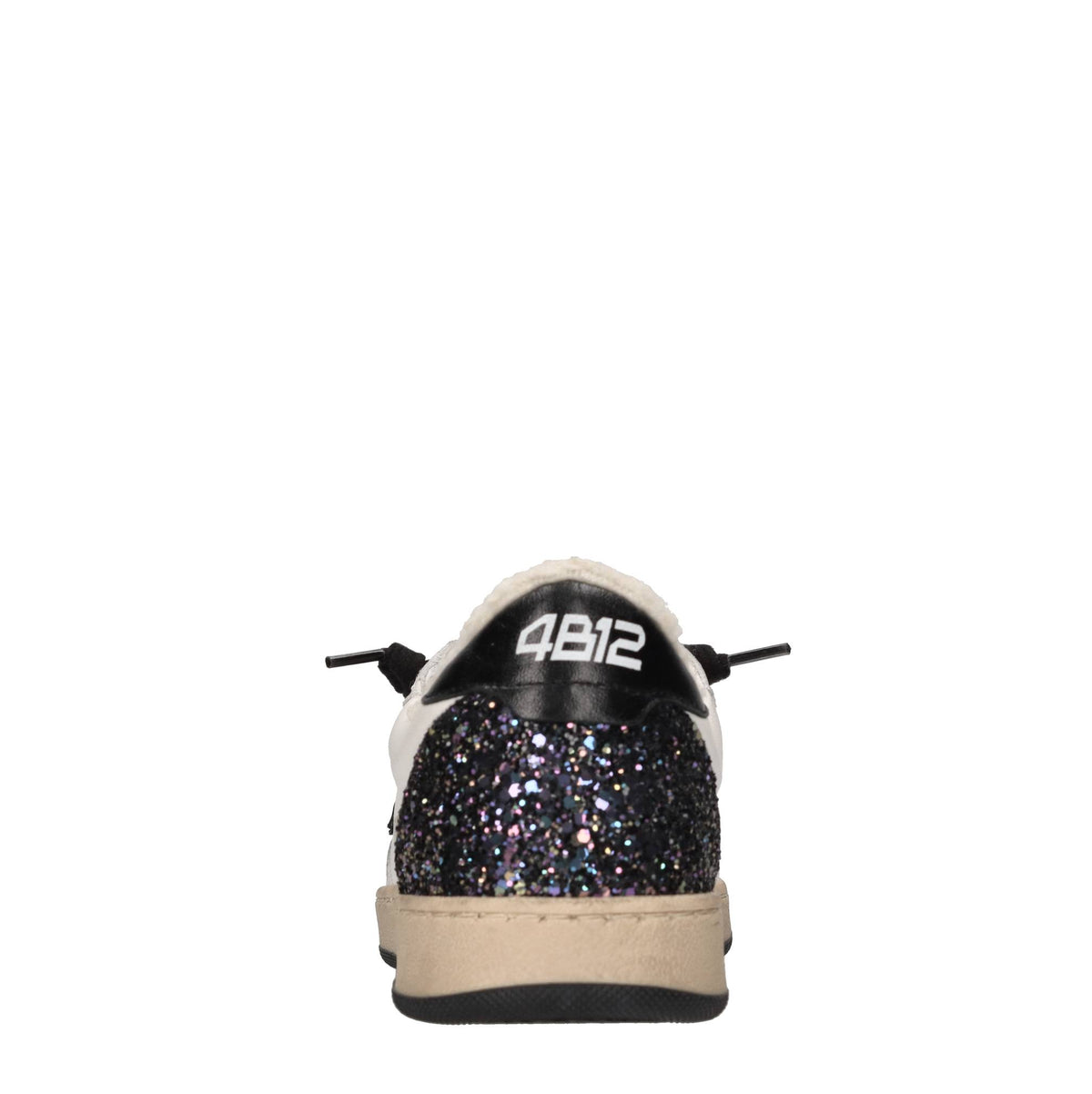 Sneakers in pelle, camoscio e glitter 
