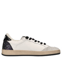 Sneakers in pelle, camoscio e glitter 