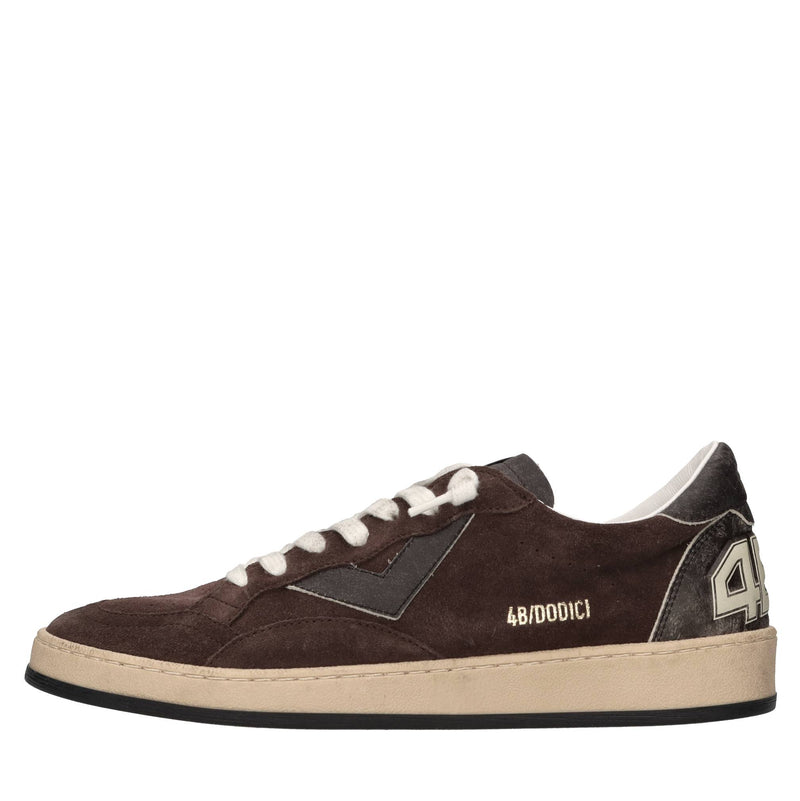 Sneakers in camoscio e pelle 
