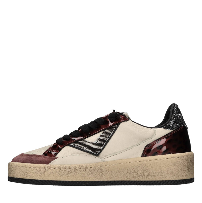 Sneakers in pelle, camoscio e glitter 