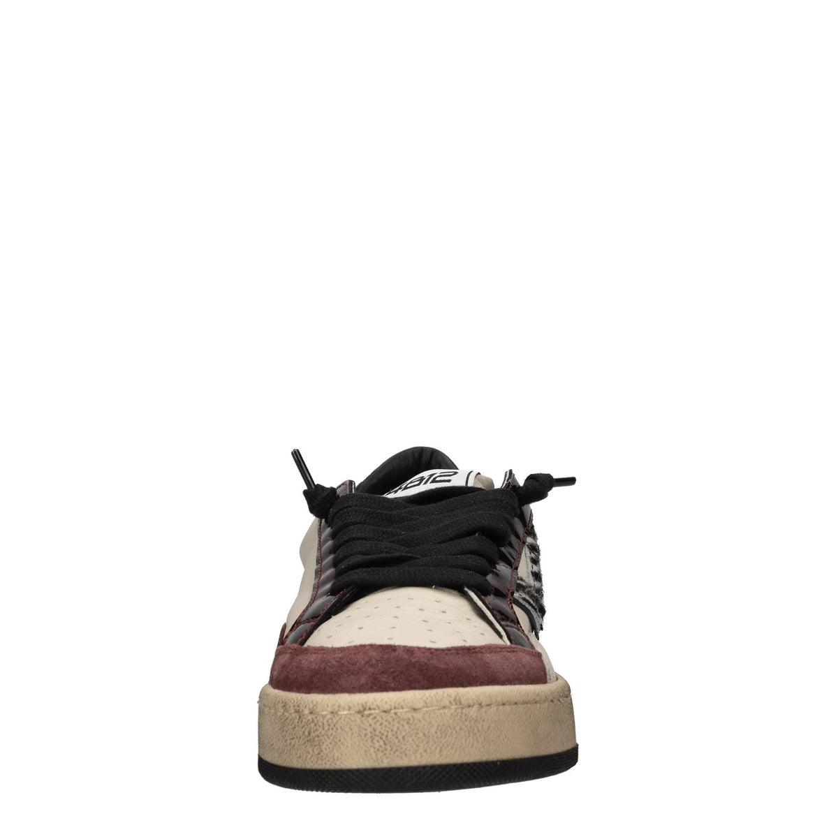 Sneakers in pelle, camoscio e glitter 