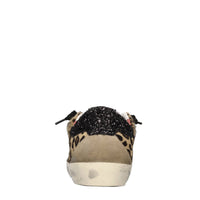 Sneakers in cavallino, camoscio e glitter 