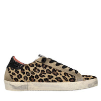 Sneakers in cavallino, camoscio e glitter 