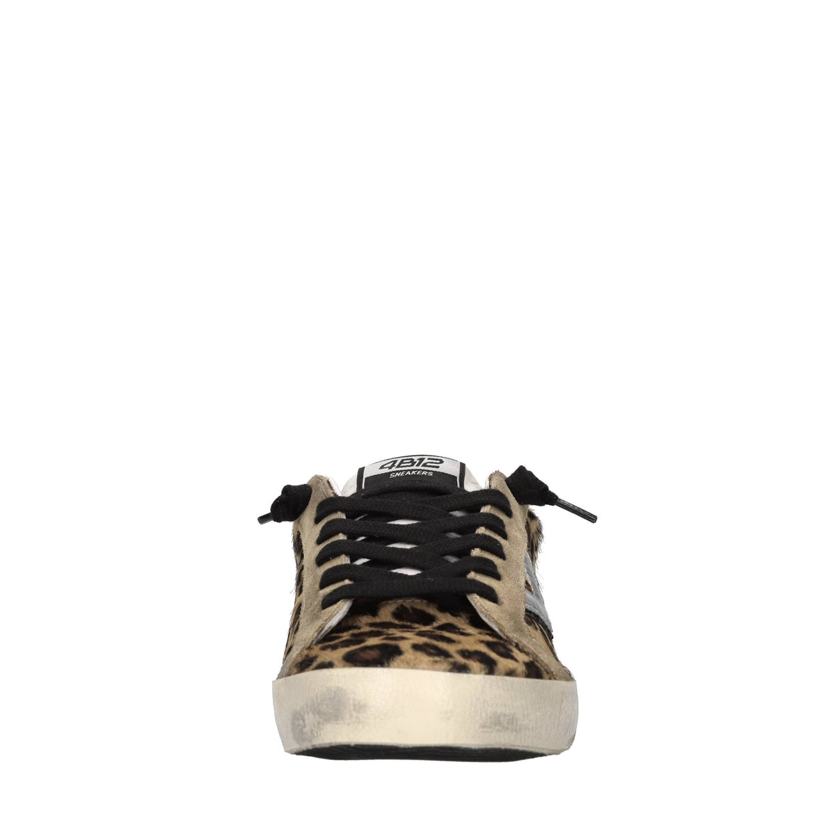 Sneakers in cavallino, camoscio e glitter 