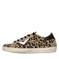 Sneakers in cavallino, camoscio e glitter 