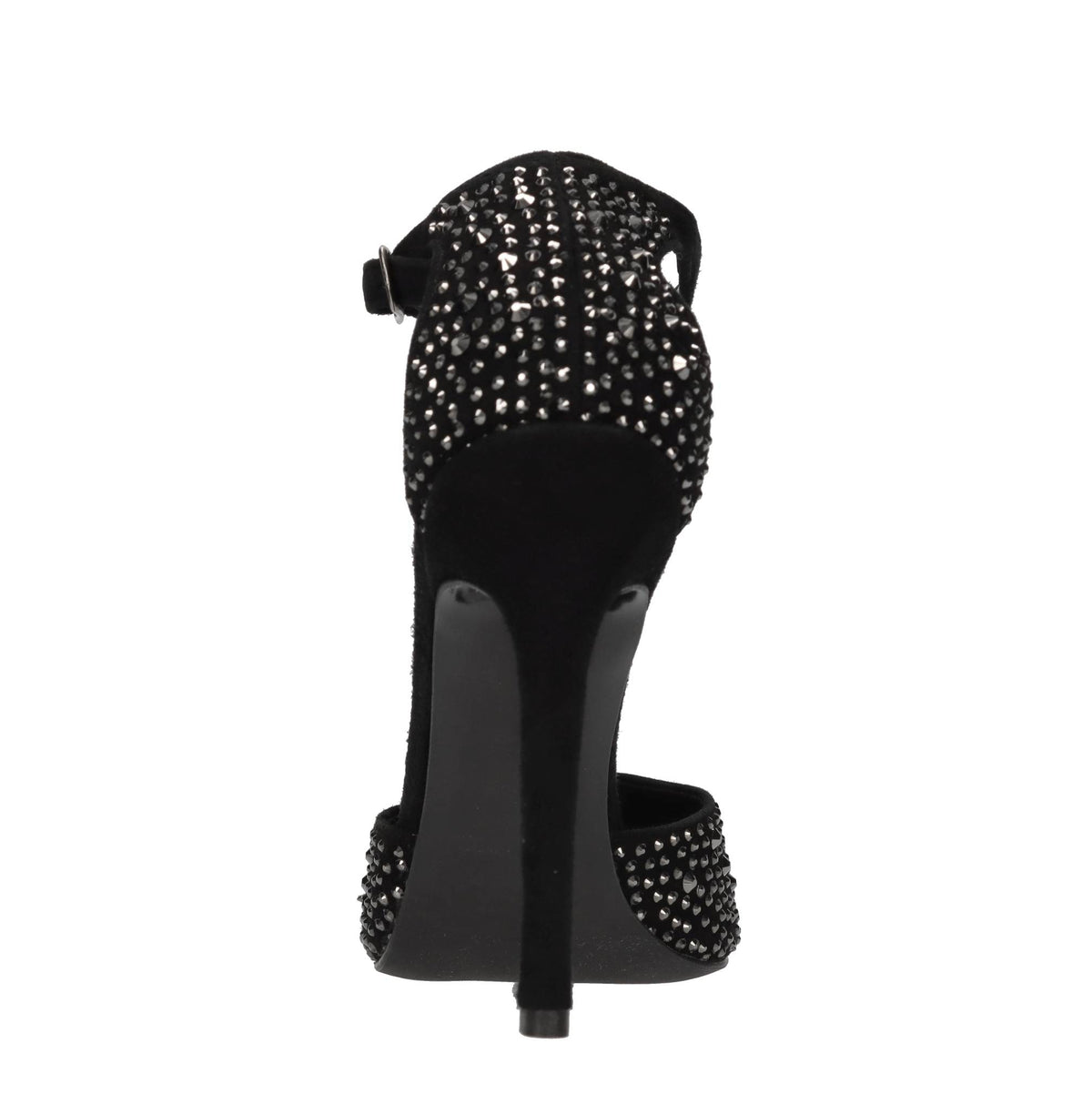 Décolleté  in camoscio e strass 