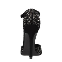 Décolleté  in camoscio e strass 