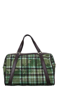 Borsa in pelle e cotone 
