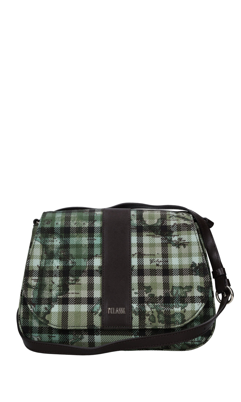 Borsa in pelle e cotone 