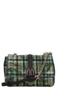 Borsa in tessuto e pelle 