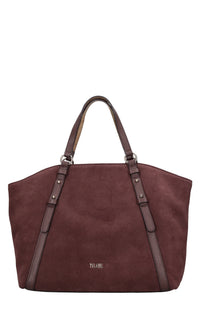 Borsa in pelle, camoscio ed ecopelle 