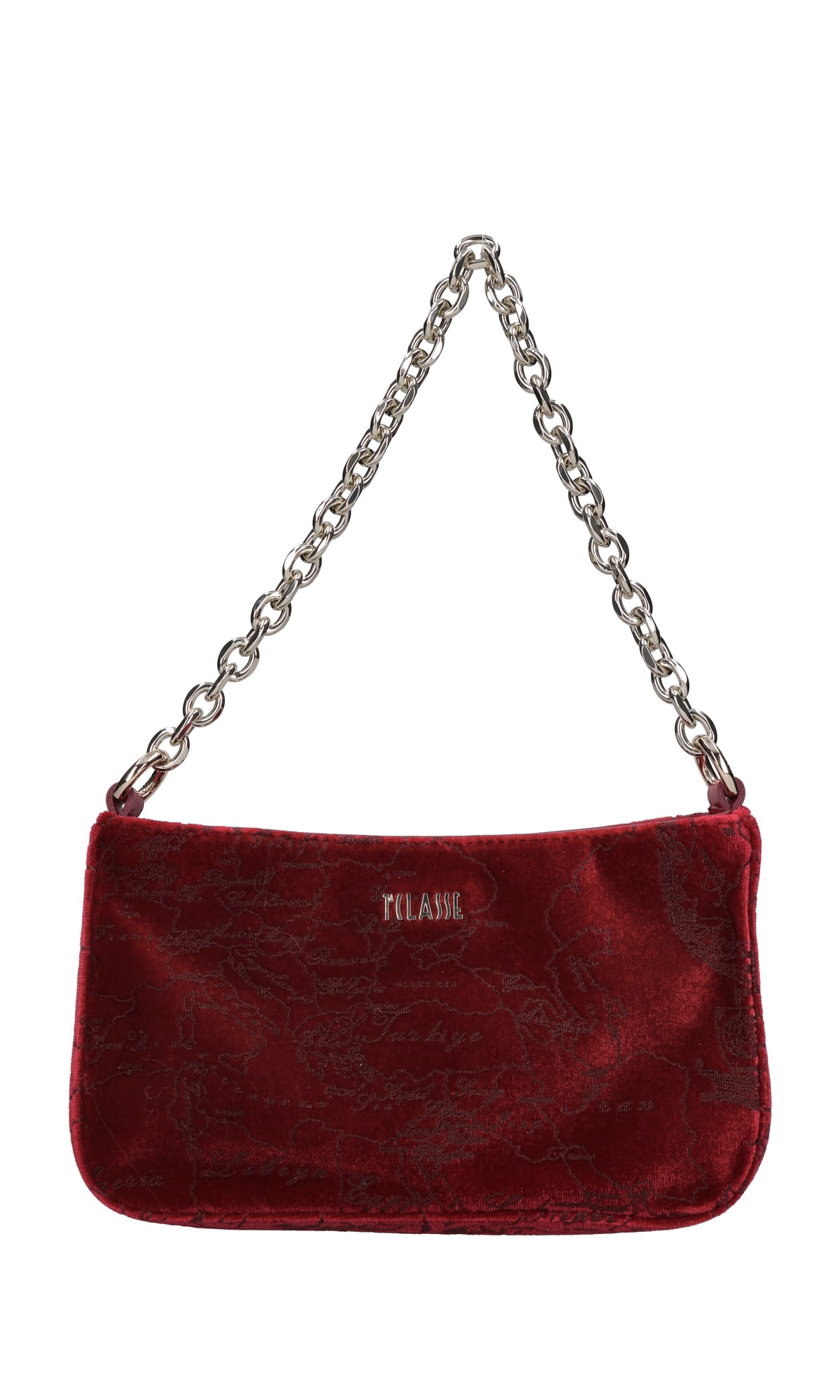 Borsa in pelle e tessuto 