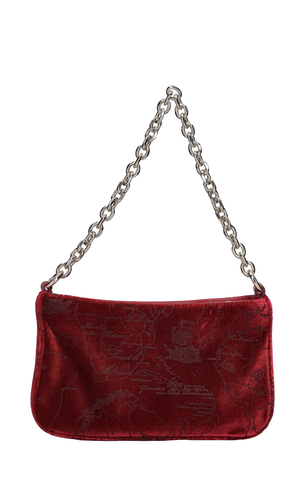 Borsa in pelle e tessuto 