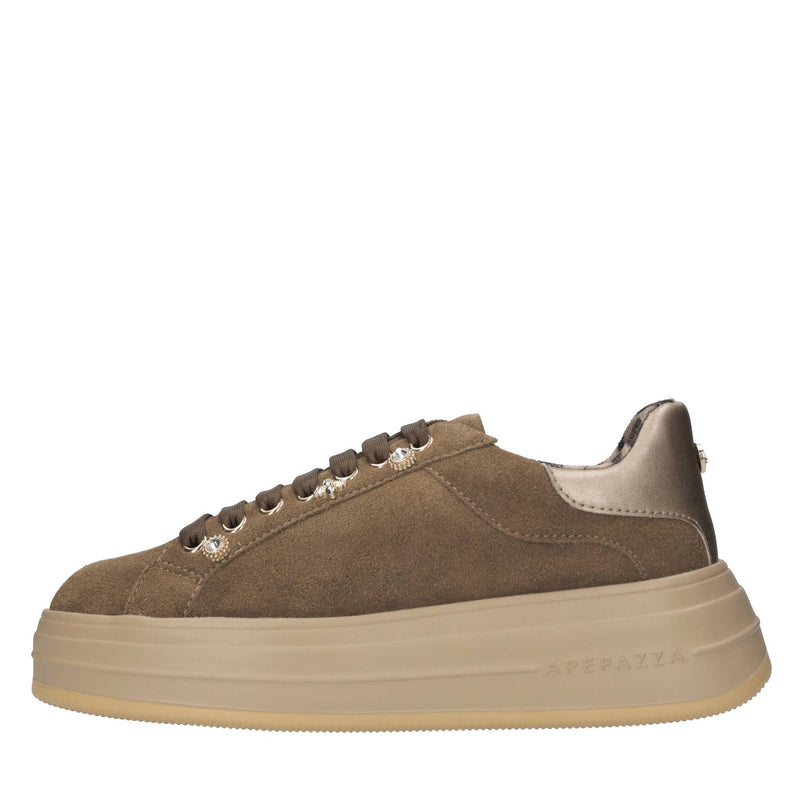 Sneakers in camoscio ed ecopelle 