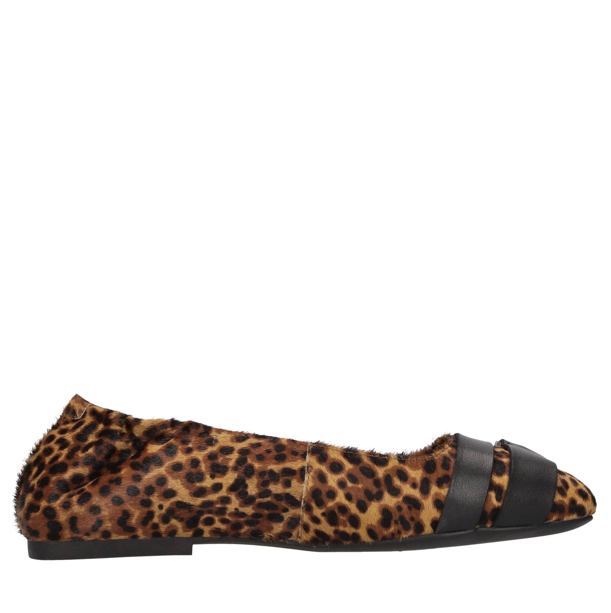 Ballerine in cavallino e pelle 