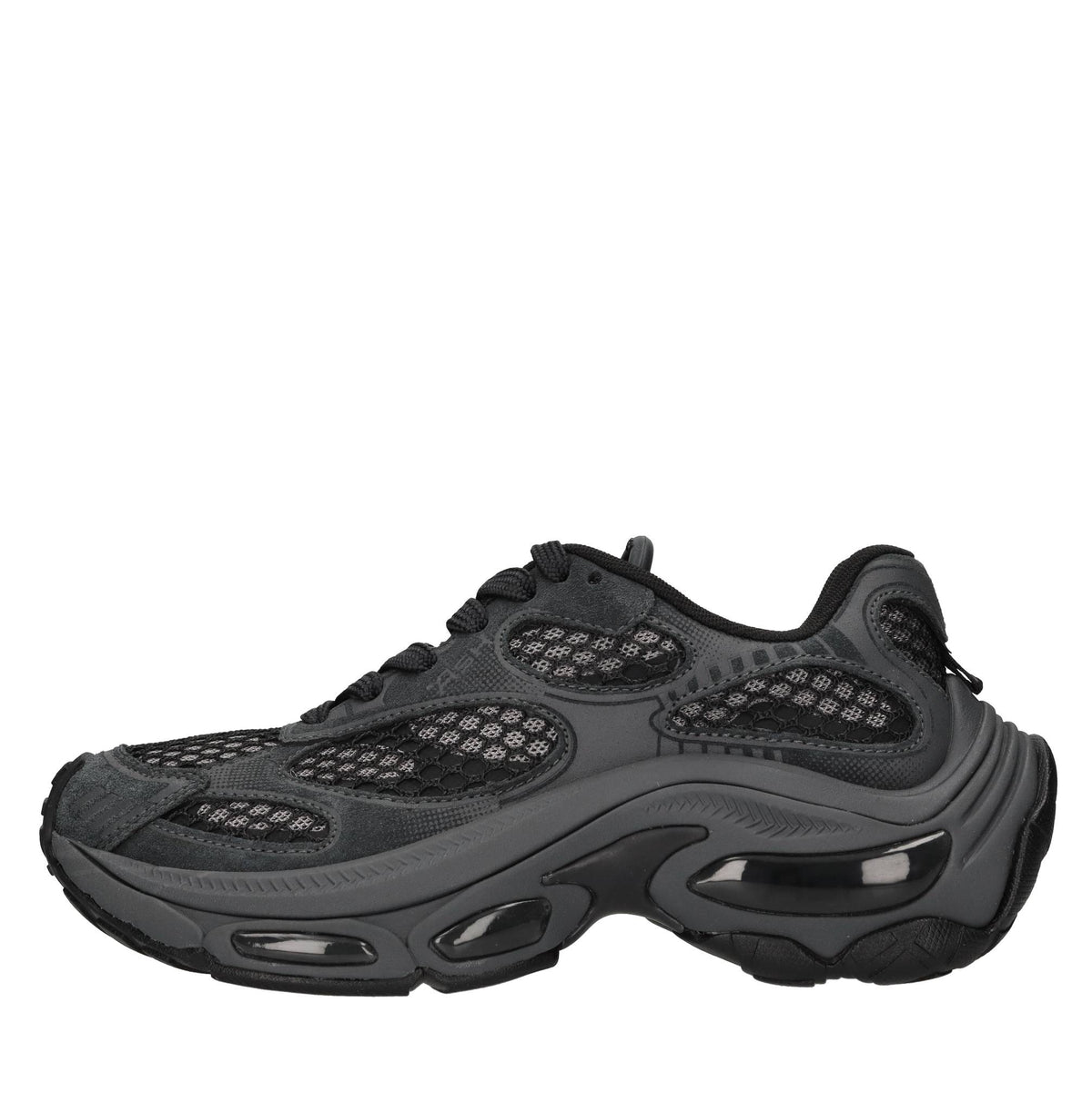 Sneakers in camoscio e tessuto 