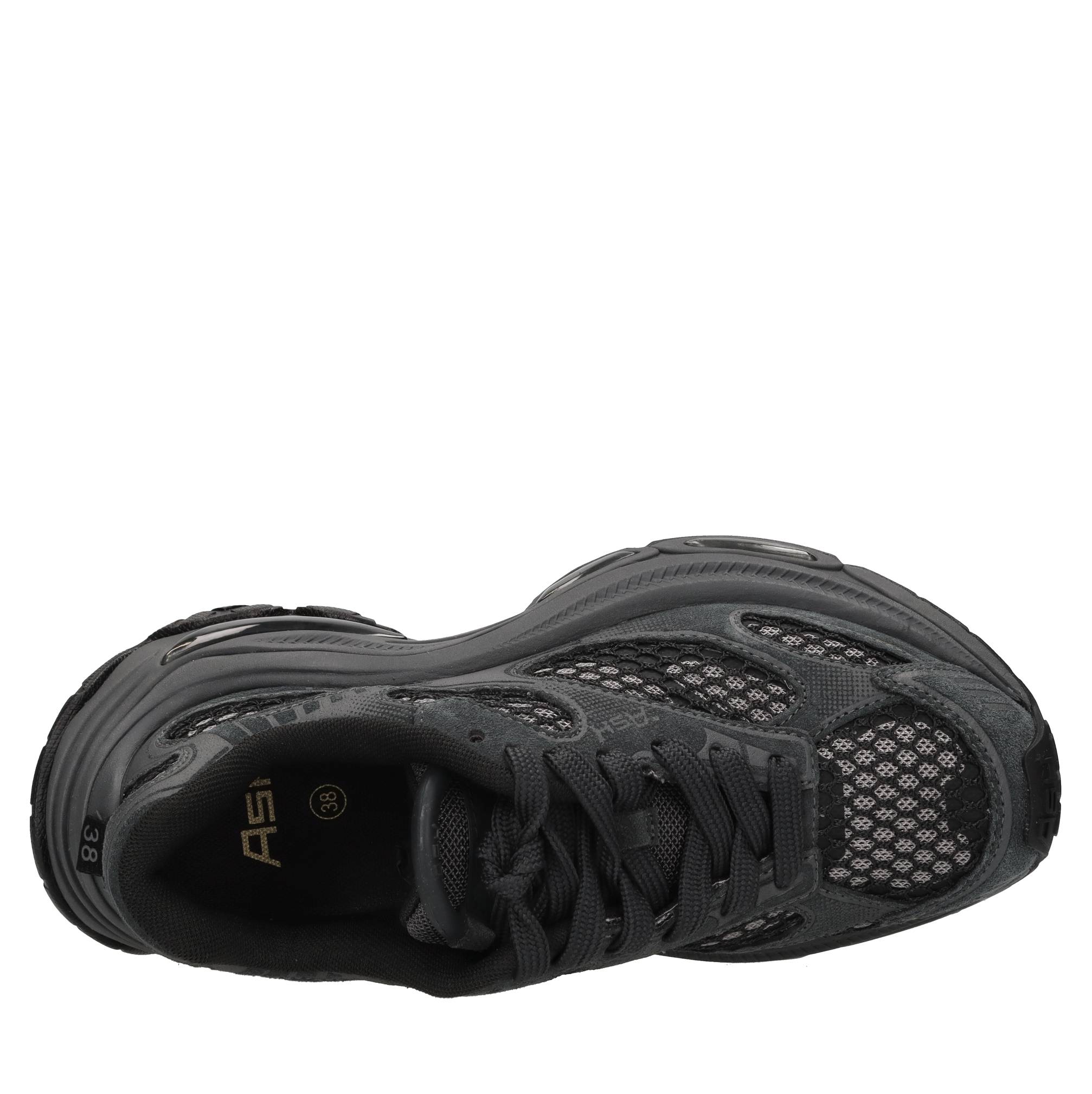 Sneakers in camoscio e tessuto 