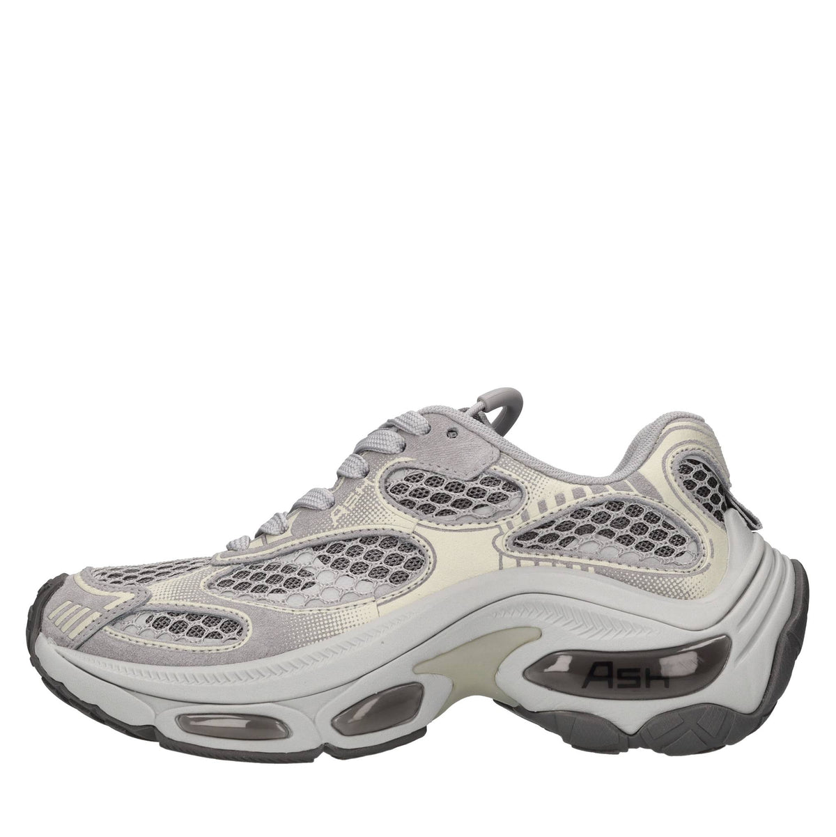 Sneakers in camoscio e tessuto 