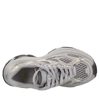 Sneakers in camoscio e tessuto 