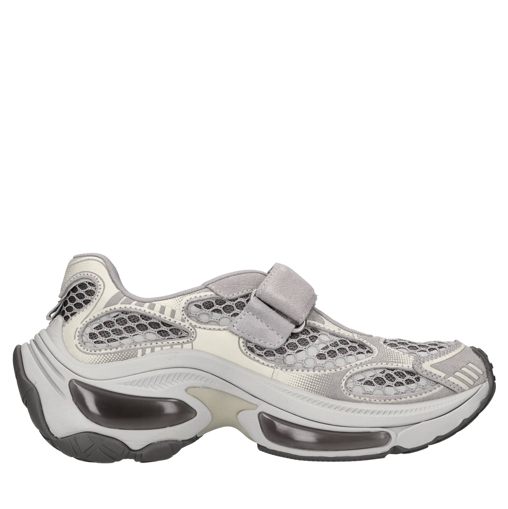 Sneakers slip-on in camoscio e tessuto 