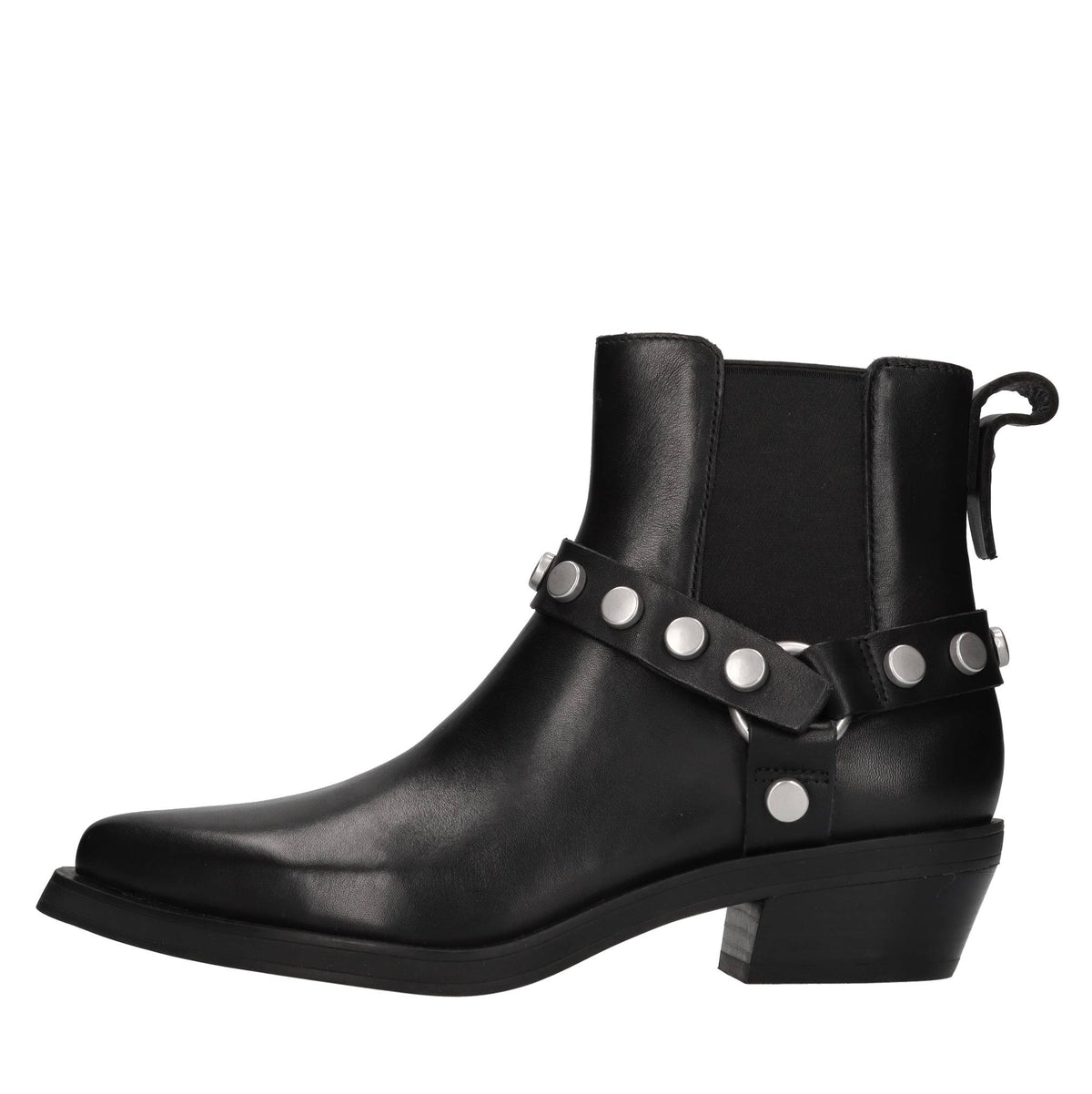 Stivaletti in pelle con borchie 