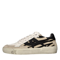 Sneakers in pelle, camoscio e cavallino 