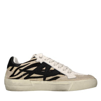 Sneakers in pelle, camoscio e cavallino 