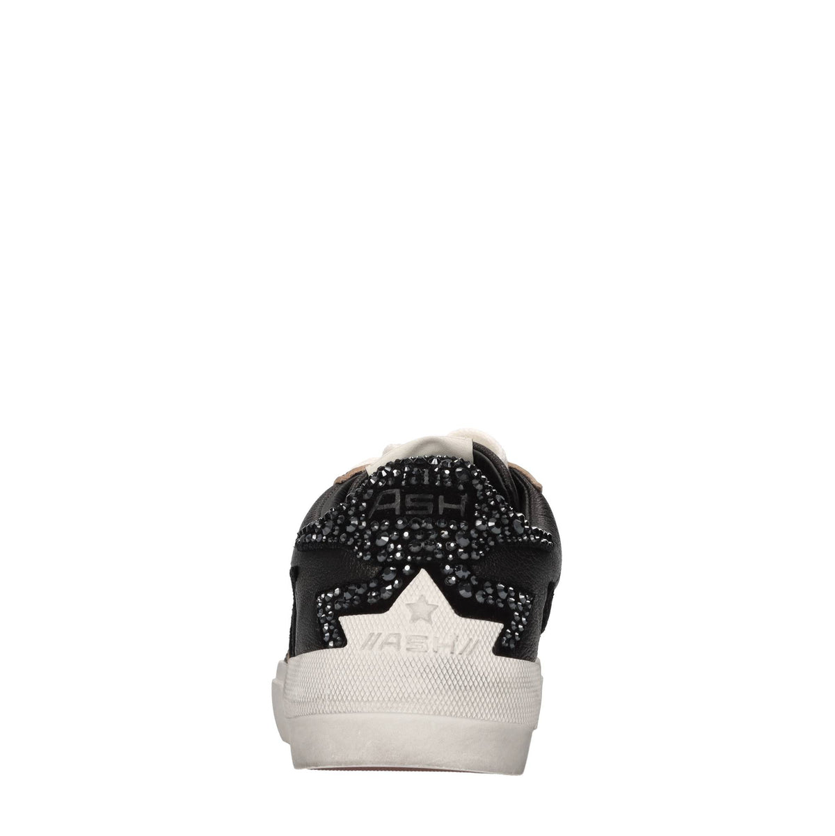 Sneakers in pelle e camoscio con strass 