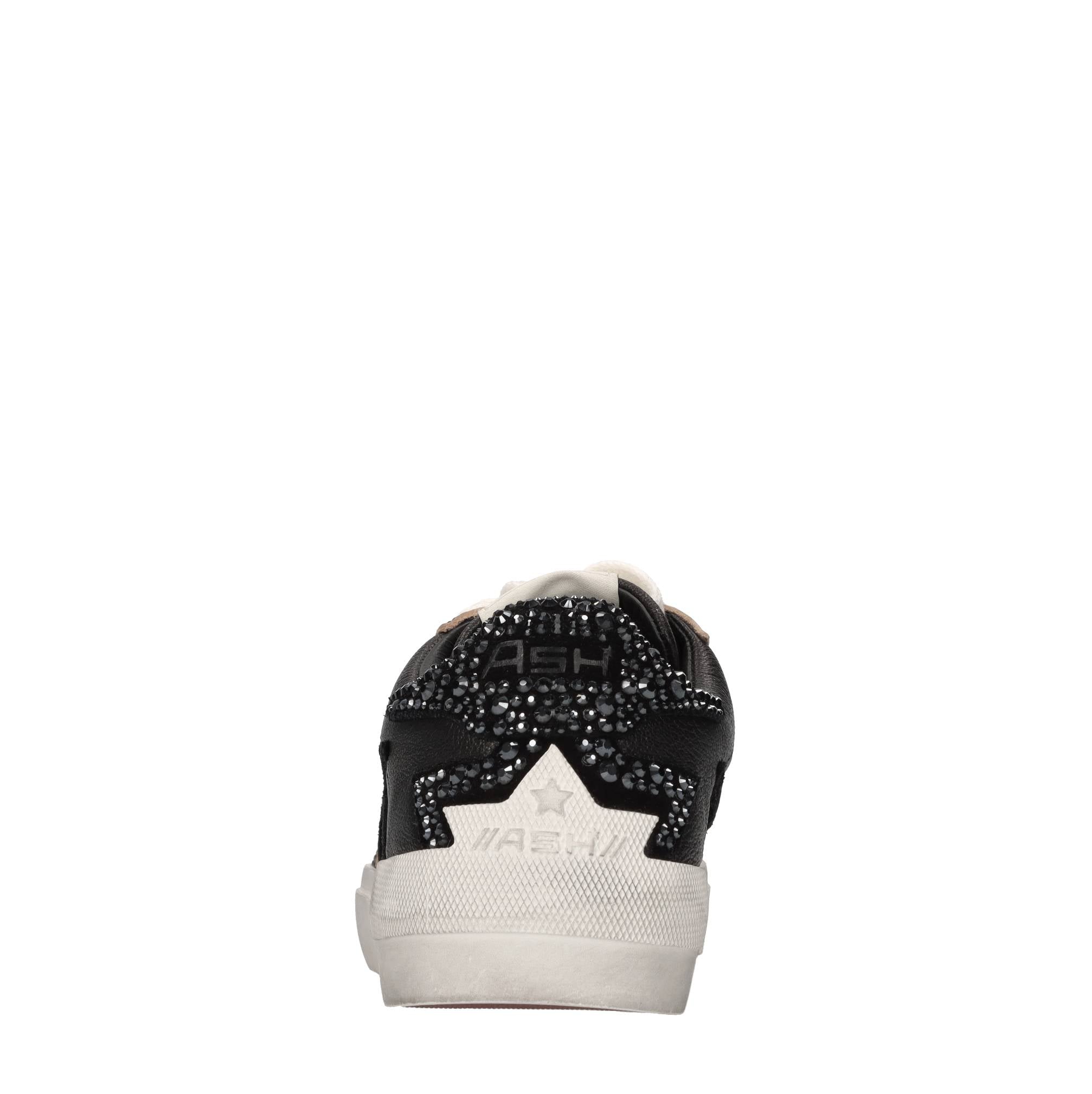 Sneakers in pelle e camoscio con strass 