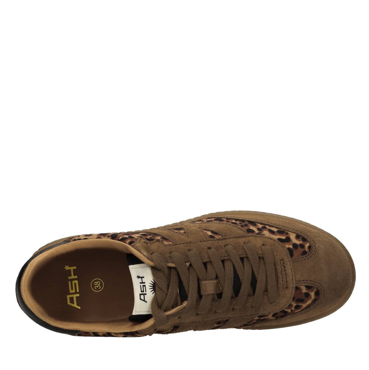 Sneakers in camoscio e cavallino 