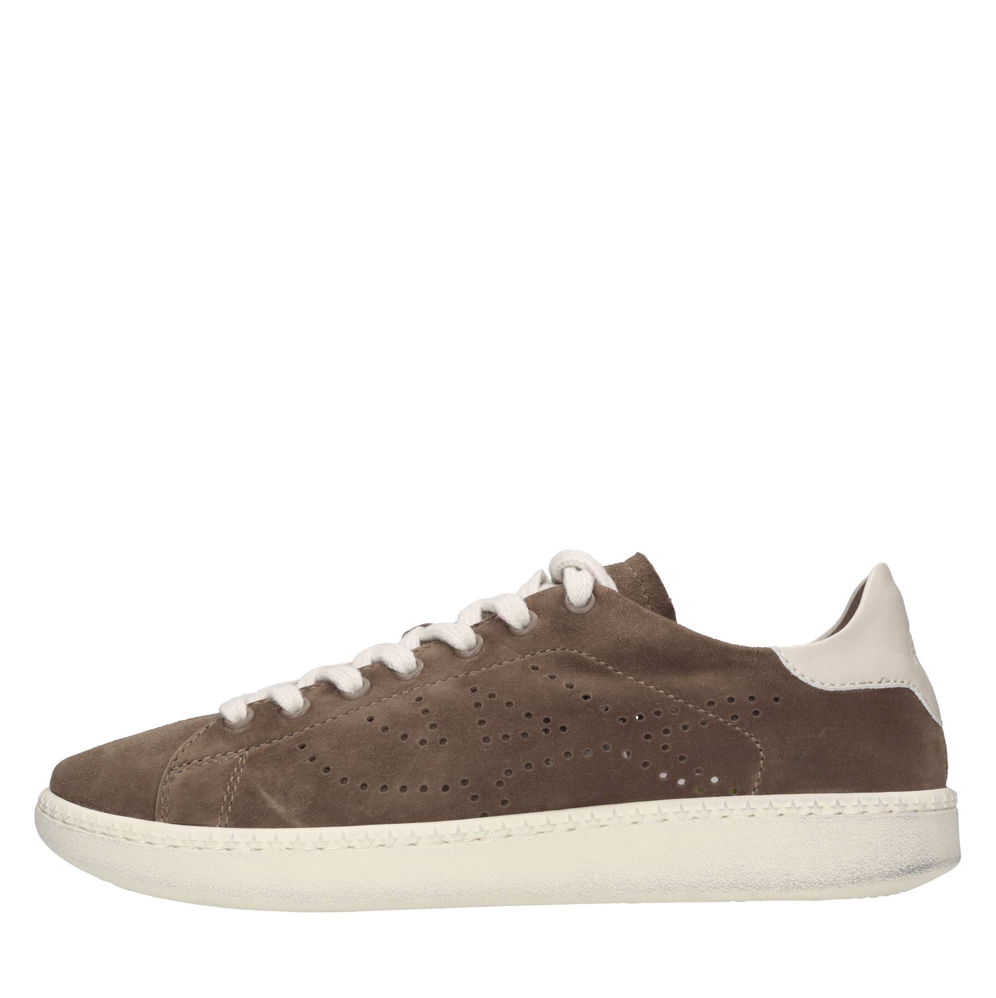 Sneakers in camoscio e pelle 