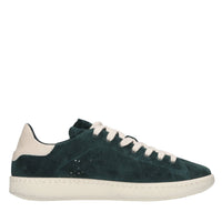 Sneakers in camoscio e pelle 