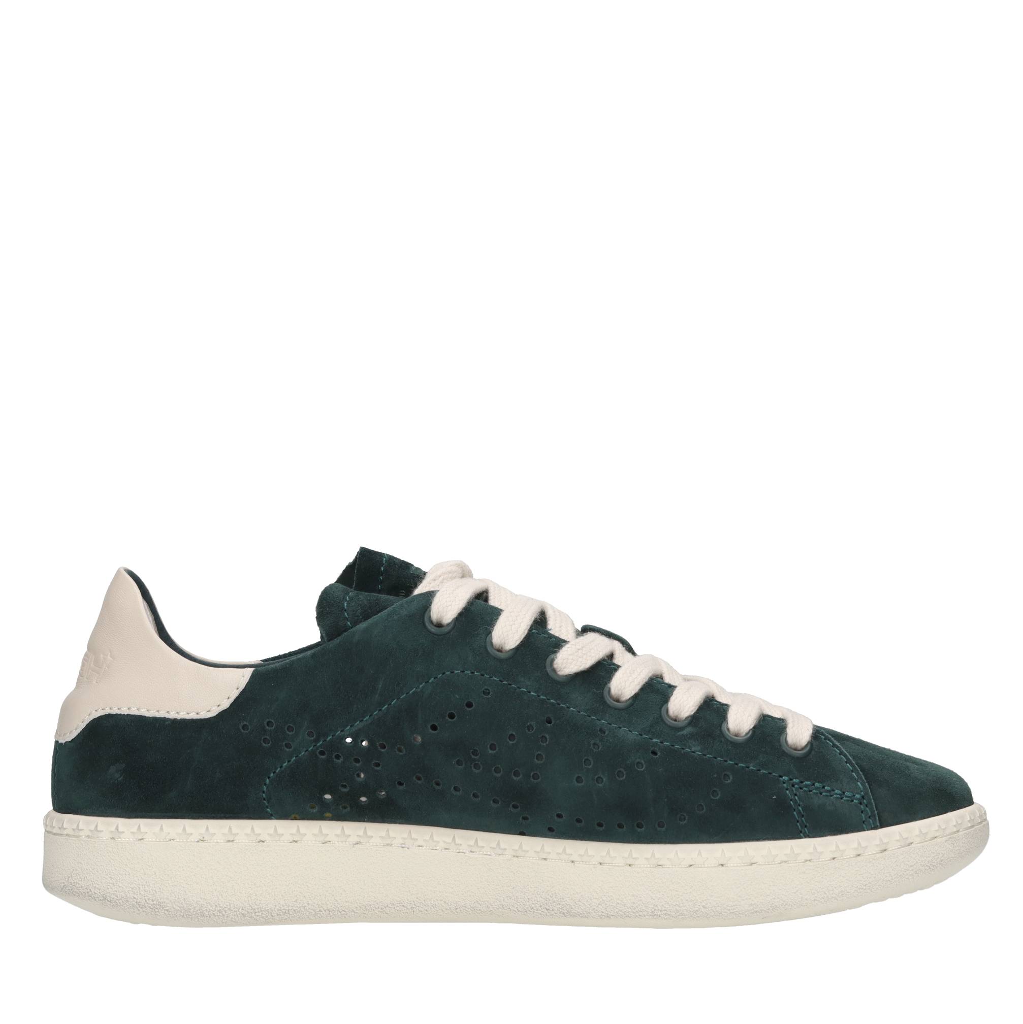 Sneakers in camoscio e pelle 