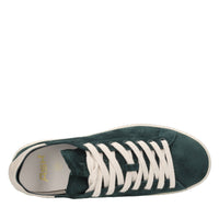 Sneakers in camoscio e pelle 