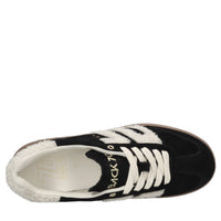 Sneakers in camoscio ed ecopelliccia 